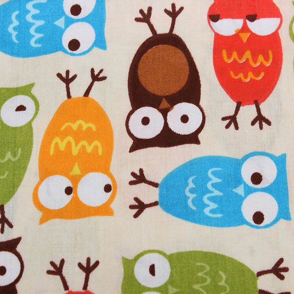 Owl Pattern Cotton Craft Fabric Textile Sewing Doll Cloth