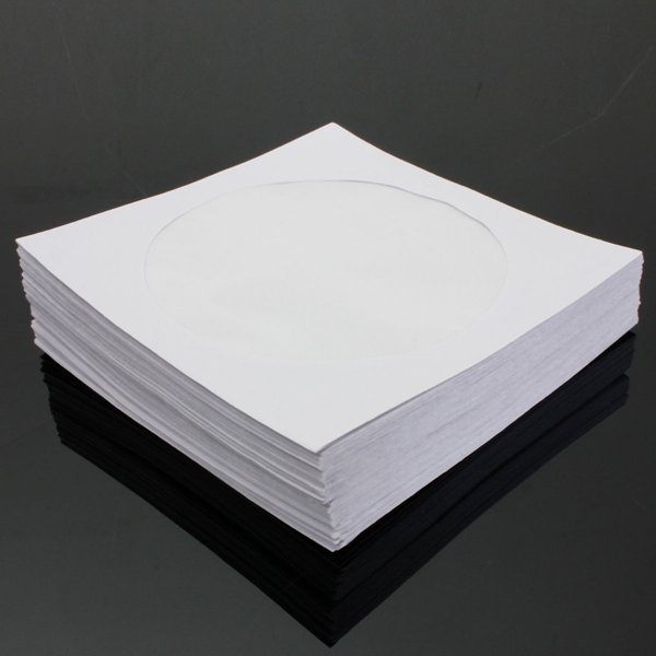 50pcs 5 Inch DVD CD Disk Paper Sleeve Case Cover Holder Envelope