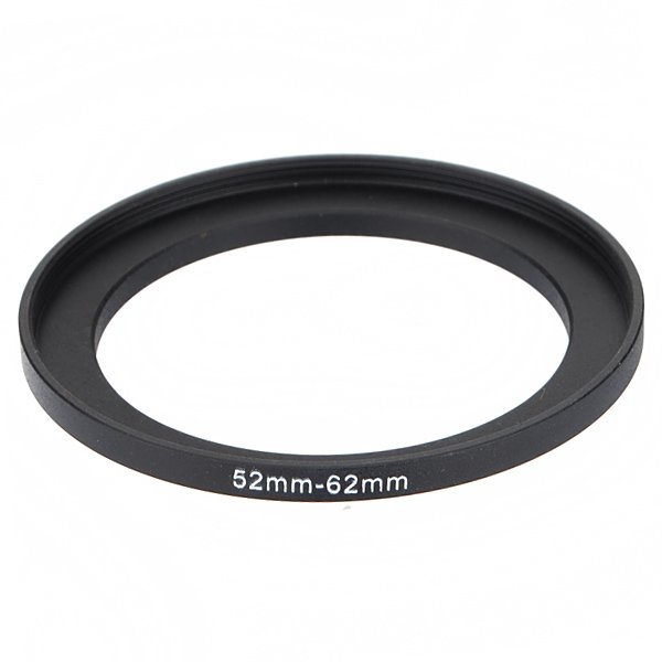 52mm-62mm Metal Step Up Lens Filter Ring Stepping Adapter Black
