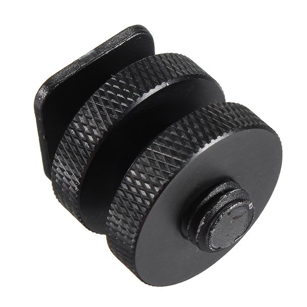 3/8 Inch Alloy Hot Shoe Adapter With Tripod For Flash Mounts