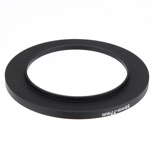 58mm-77mm Metal Step Up Lens Filter Ring Stepping Adapter Black