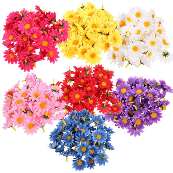 50 Pcs Sunflower Artificial Silk Flower Wedding Party Home Decor