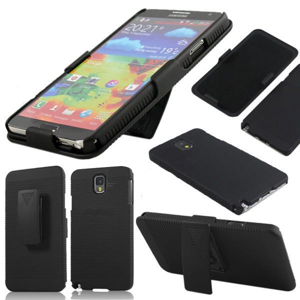 Black Belt Clip Bracket Slip Case For Samsung Galaxy Note 3 N9000