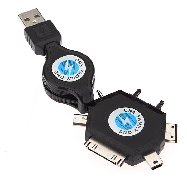 USB 6 in 1 Charging Charger Retractable Cable for iPhone N