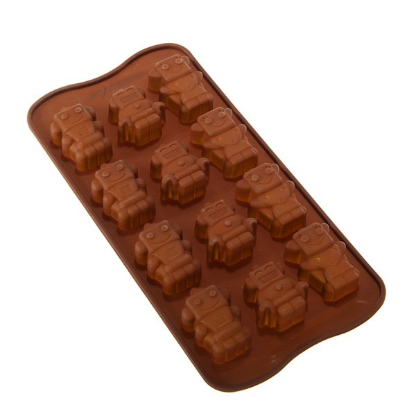12 Robot Shape Silicone Ice Cube Chocolate Cake Mold
