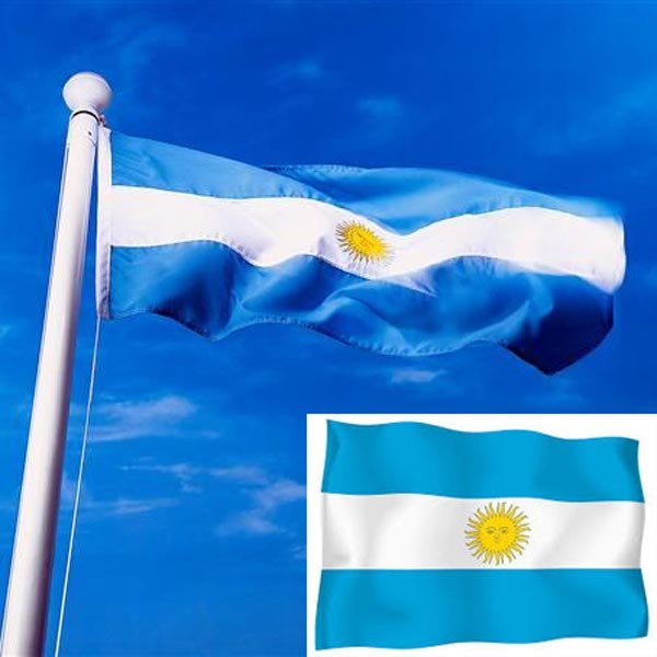 Argentine Large National Flag 5 X 3FT