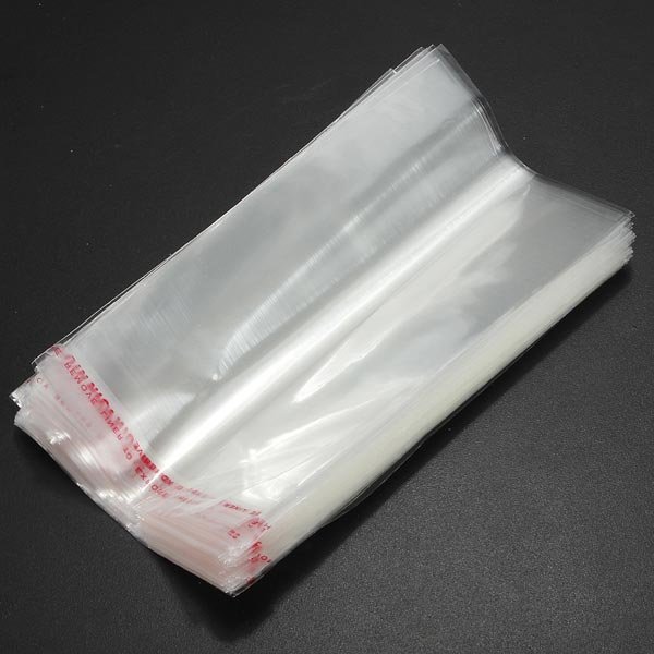 100PCS Clear Jewelry Earrings Rings Seal Plastic Packing Bag