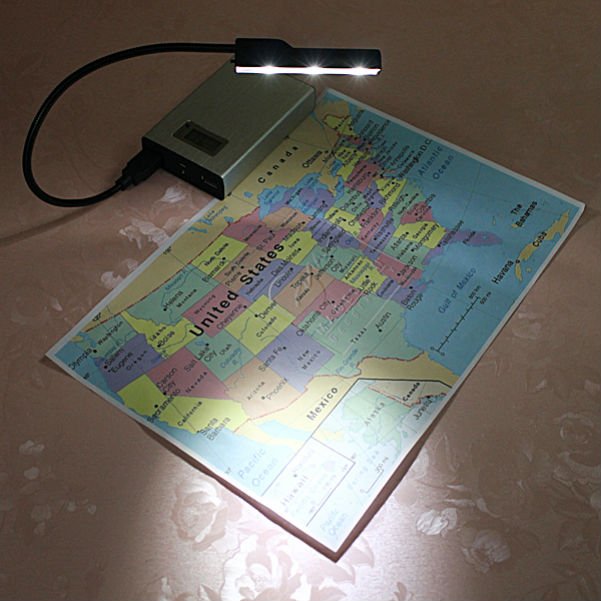 3 LED USB PC Computer Desk Notebook Table Lamp