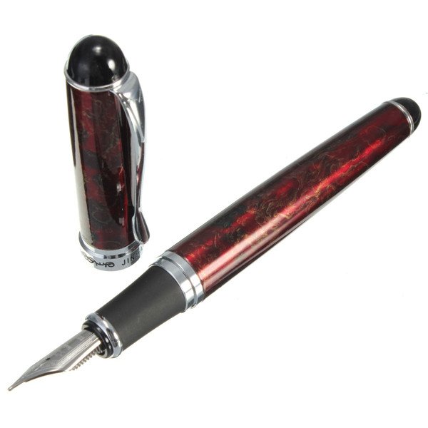 JINHAO X750 Lava Red Pen Medium Fine Nib Ink Fountain Pen