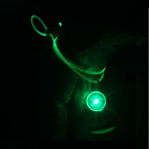 LED Night Light Circular Pendant Decor Clip-On For Pet Dog Collar