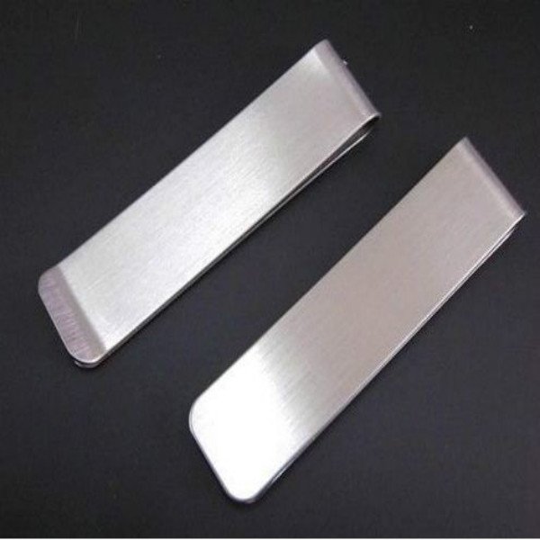 Unisex Stainless Steel Money Clip Credit Card Holder