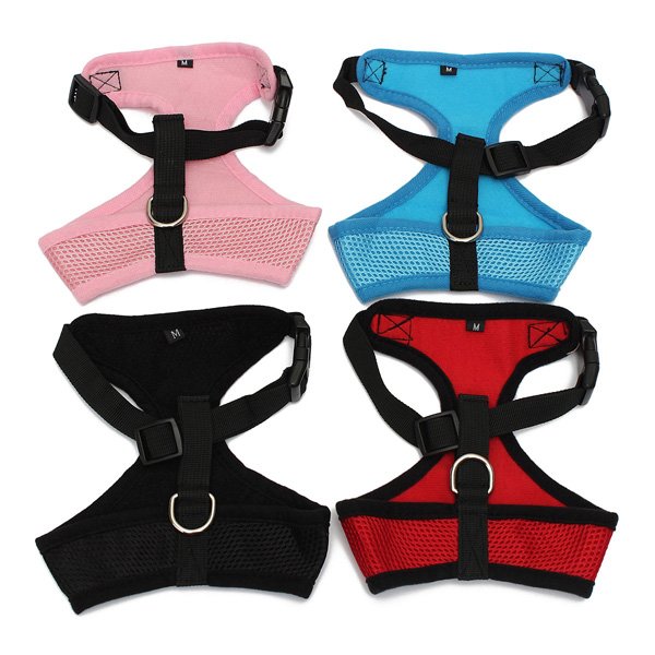 Adjustable Soft Fabric Mesh Dog Puppy Harness Vest Pet Clothes