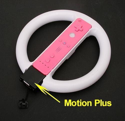 Steering Wheel Handle For Wii Remote Motion Plus Supportive