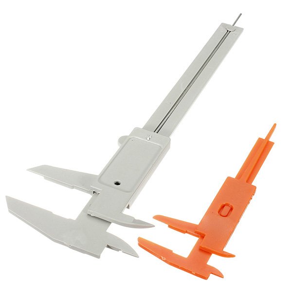 One set basic 150mm/80mm Plastic Students Vernier caliper Gray/Orange