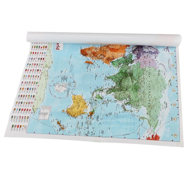 Large Map Of The World With Country Flags Wallpaper Home Decoration
