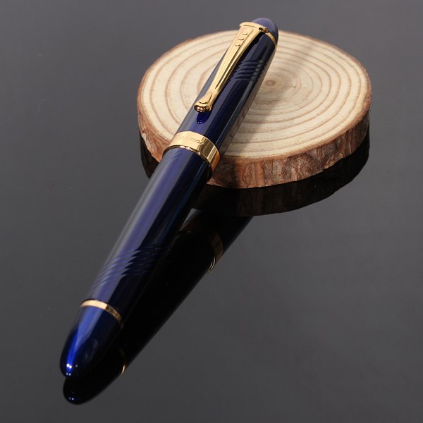 JINHAO X450 BLUE Barrel Swirl Marks Nib Medium Fountain Pen