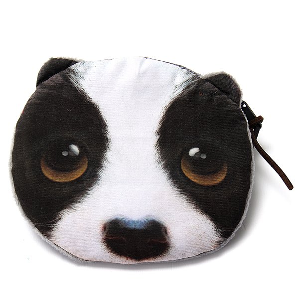 Lovely Dog Cat Face Coin Zipper Purse Pouch Pocket Mini Wallet