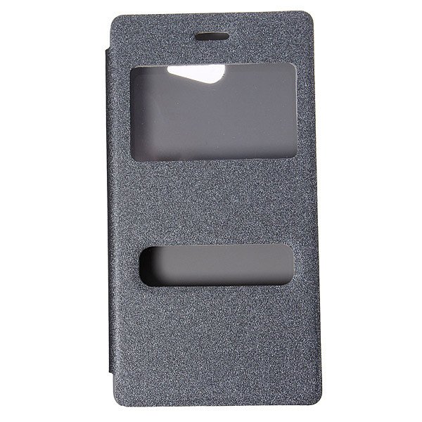 Flip Sucker View Window PU Leather Case Stand For Sony Xperia M2