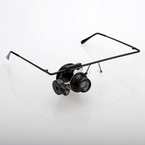20X LOUPE MAGNIFIER MAGNIFYING GLASS + ILLUMINATED LAMP