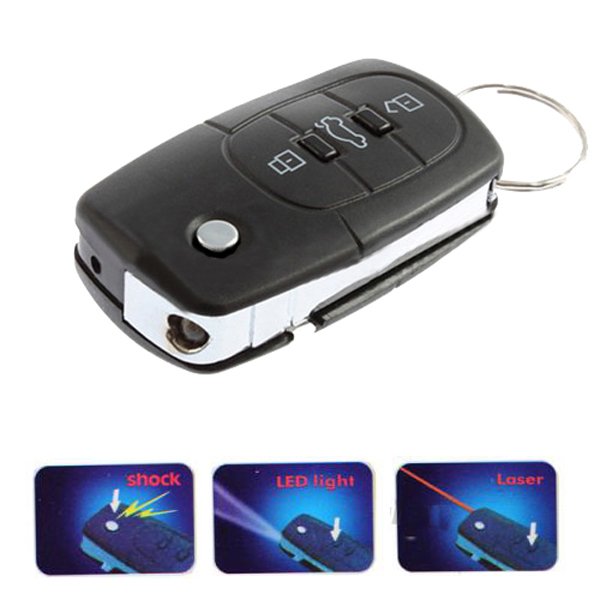 Electric Shock Gag Car Key Remote Control Trick Joke Prank Toy