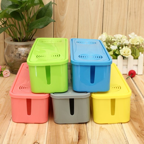 Anti-dust Safe Socket Board Cables Plug Storage Box Container