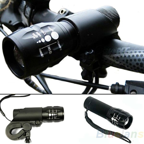 CREE Q5 240Lumens 3Modes Outdoor Bicycle EDC LED Flashlight