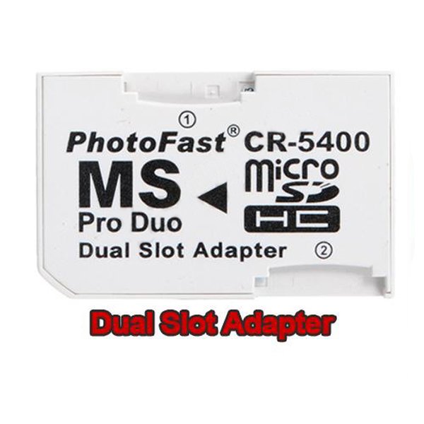 Memory Card Dual SLOT Adapter Micro SD TF to MS PRO DUO