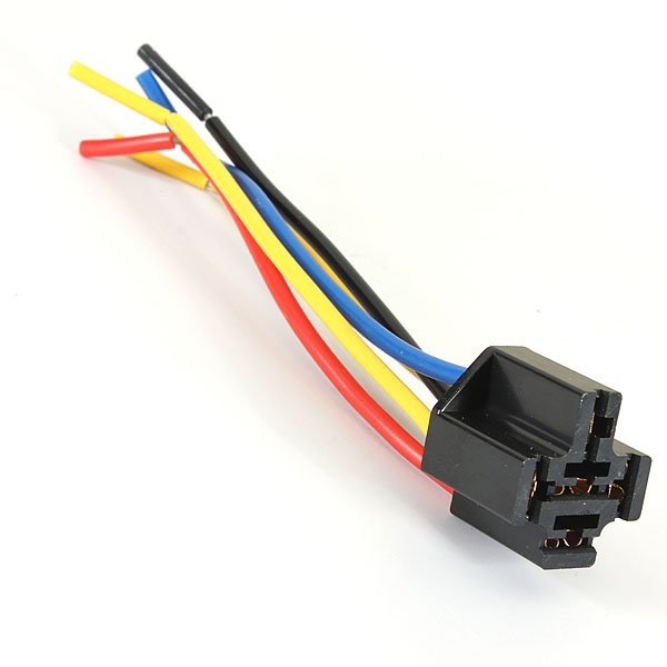 Universal Car Auto Relay Kit Fixed Back 5 Pin Socket 5 Wire 20A/30A