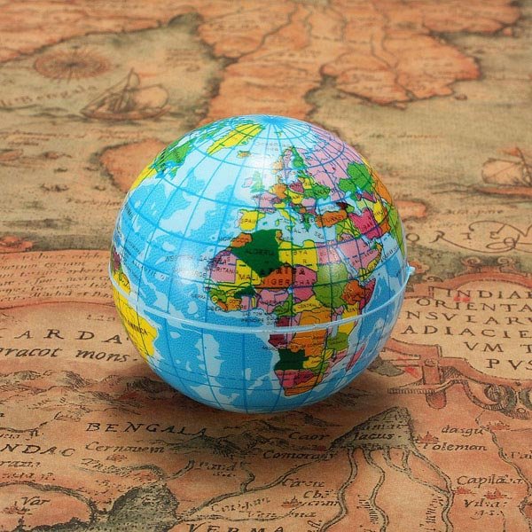 60mm World Map Foam Earth Globe Geography Ball