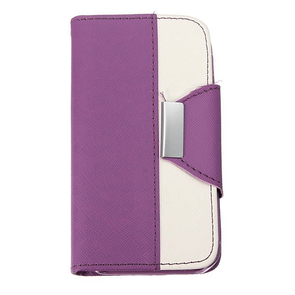 Double Colors PU Leather Protector Case Cover For iPhone 4 4S
