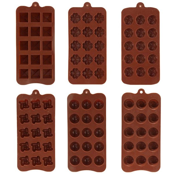 15 Holes Silicone Cake Mold 6 Patterns