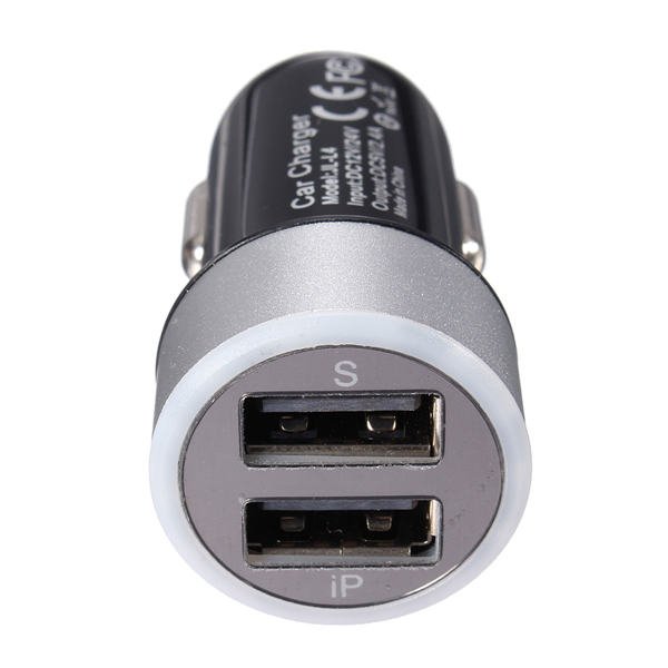 Dual Port USB LED Lights Car Charger Adapter For Smartphone
