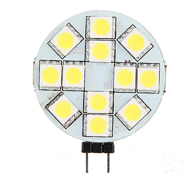 2xG4 12 SMD 5050 LED Bulb Lamp Light Marine Boat Cabinet Pure White