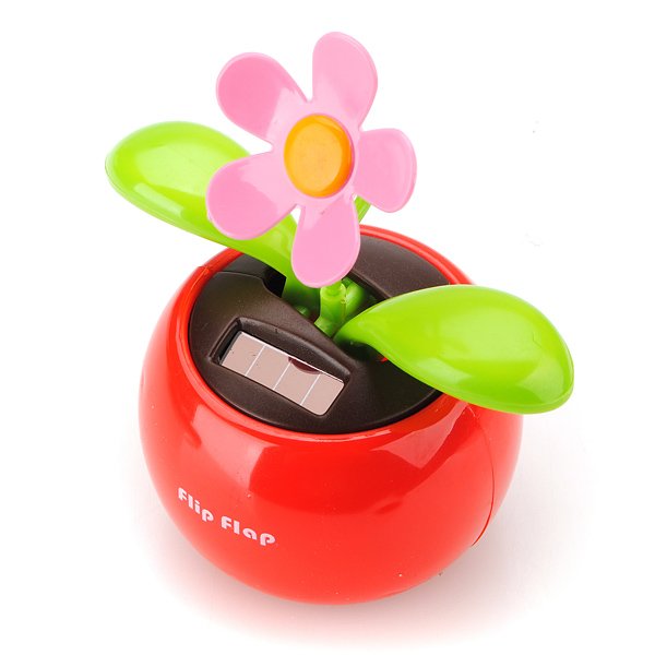 Flip Swing Flap Solar Powered Flower Car Toy Gift