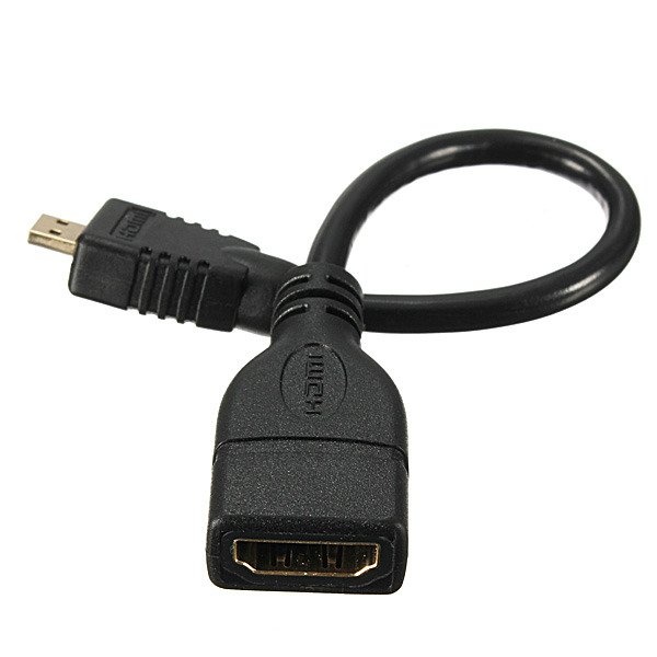 Micro HDMI Male D to HDMI Female A Jack Adapter Cable Convertor