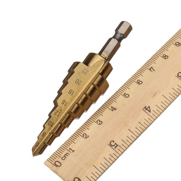 3-13MM/6-22MM Step Drill HSS Straight Flute Pagoda Drill Hexagon Shank