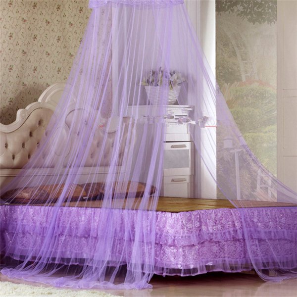 Elegant Round Lace Insect Bed Canopy Curtain Dome Mosquito Net