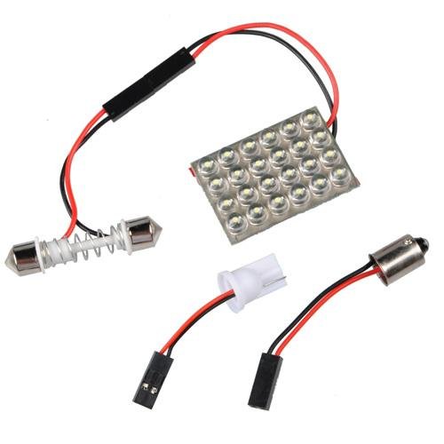 Light Panel 24 LED BA9S + T10 + Dome Festoon Bulb Lamp