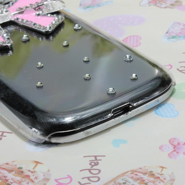 Bow Knot Diamond Crystal Hard Case Cover For Samsung Galaxy S3 i9300