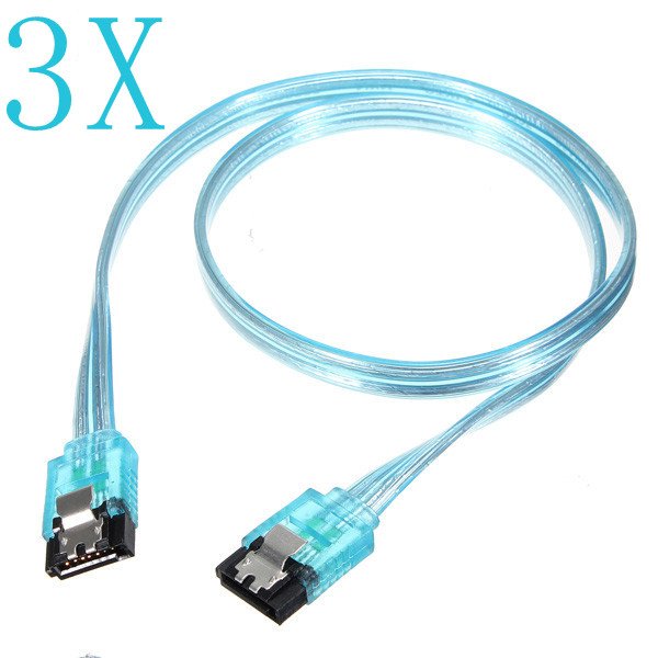 3x50CM SATA 3.0 6GB/s High Speed HDD Cable Straight For Computer Drive