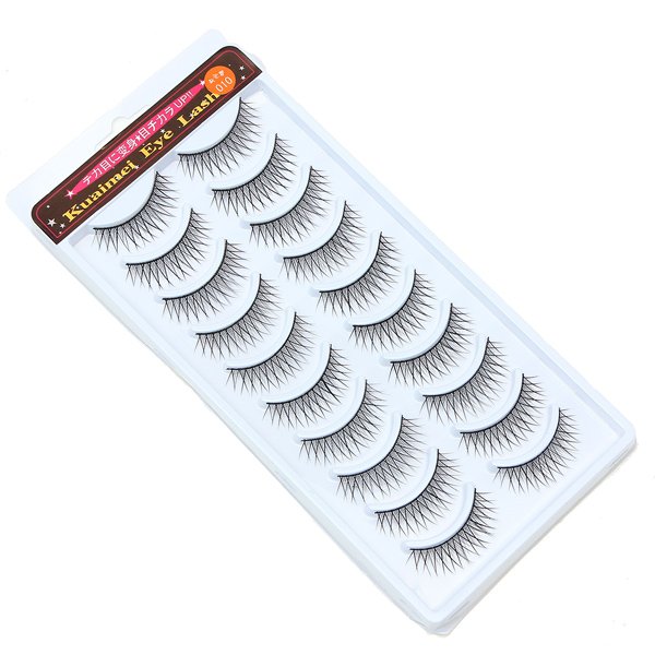10 Pairs Long Makeup False Eyelashes Handmade Natural