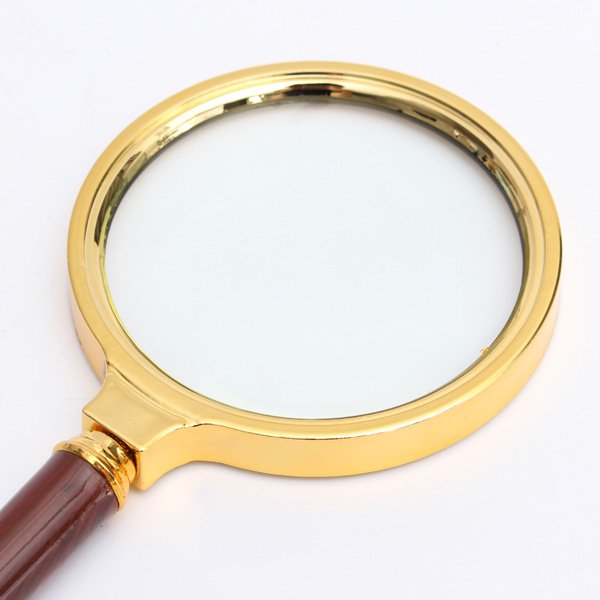 80mm 10X Handheld Magnifier Magnifying Glass Lens Zoomer Loupe