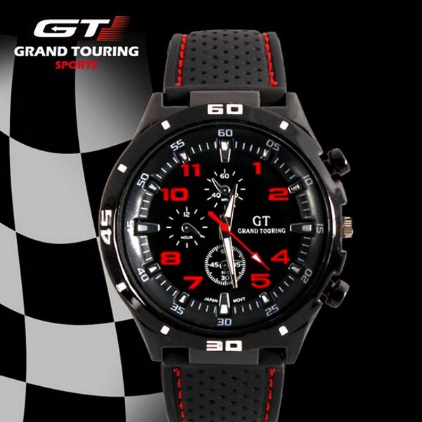 GT 54 GRAND TOUCHING Silicone Band Quartz Analog Sport Watch