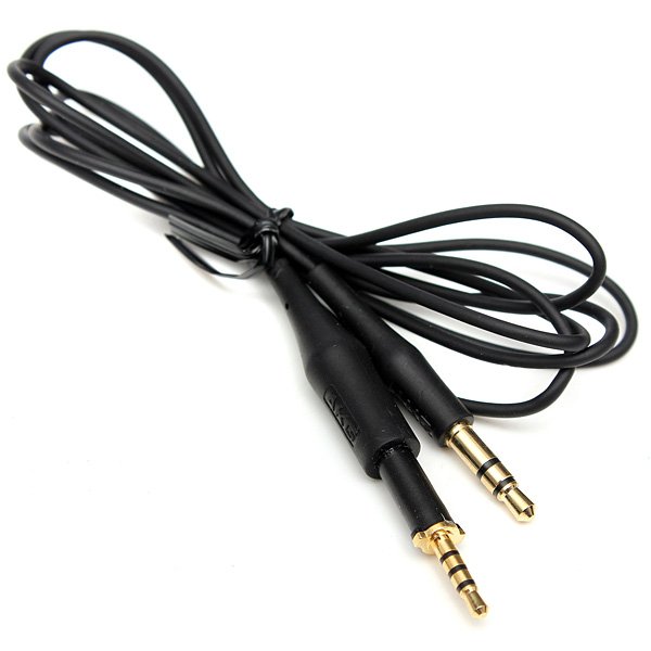 Black Replacement Audio Cable Lead Line Cord For AKG K450 Q460 K480 K451