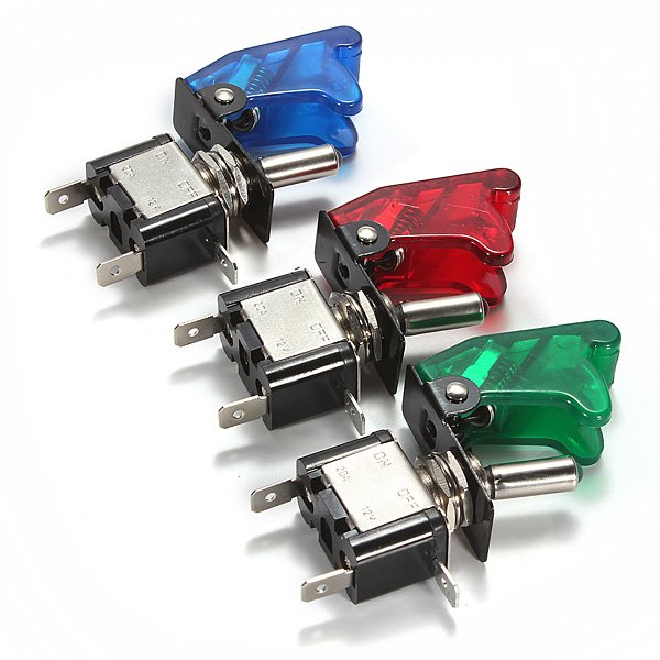 Car Cover LED SPST Toggle Rocker Switch Control 12V 20A On/Off