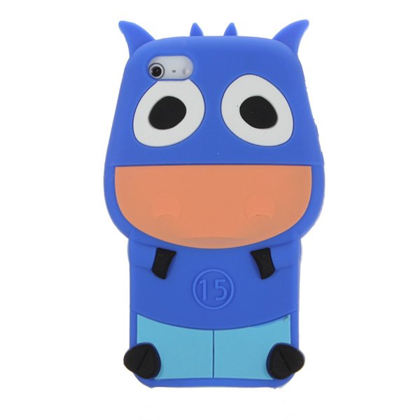 Cute Cartoon Cattle Shape Silicon Protective Case Cover For iPhone 5