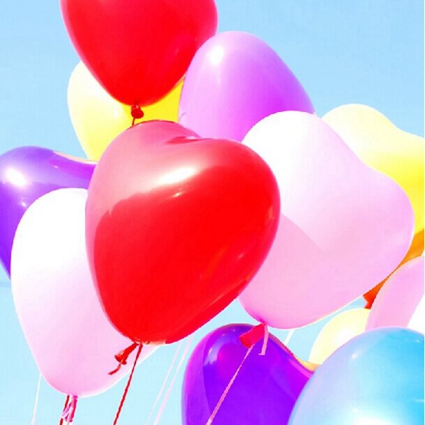 100PCS 12inch Red Heart Latex Balloons Party Decoration