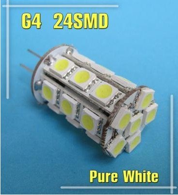 G4 24 SMD 5050 LED Warm White Marine Car light Bulb 280LM 4.8W DC