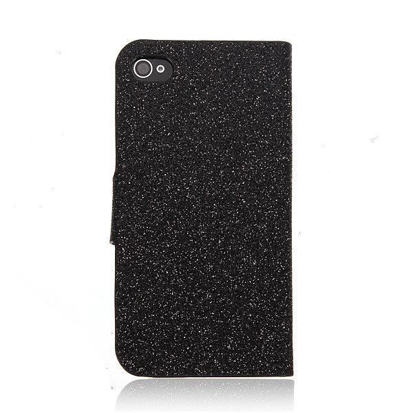 Bling Flip Magnetic PU Leather Stand Wallet Case For iPhone 4 4S