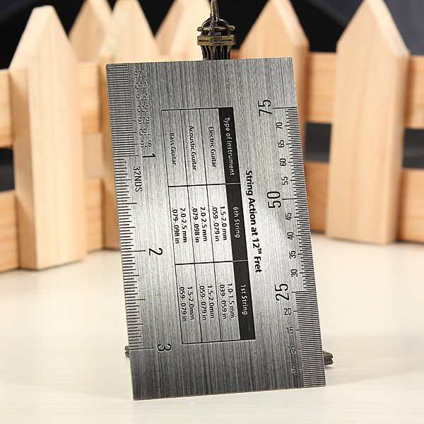 Guitar String Action Gauge Measuring Ruler Bass Luthier Tool